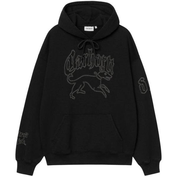 CARHARTT WIP HOODED HACKWORK SWEAT BLACK WALL