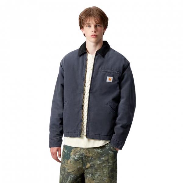 CARHARTT WIP OG DETROIT JACKET DARK NAVY/BLACK (STONE CANVAS)