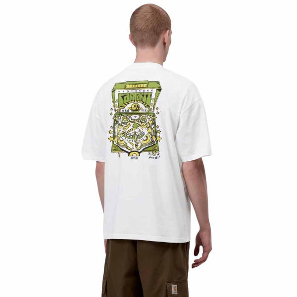 CARHARTT WIP S/S PINBALL WHITE T-SHIRT
