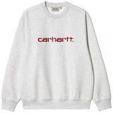 CARHARTT WIP SWEAT ASH HEATHER/ROCKET FELPA
