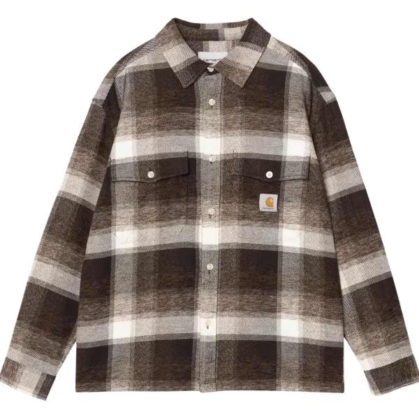 CARHARTT WIP ESTERSON SHIRT CHECK TOBACCO CAMICIA
