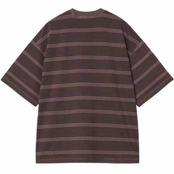 CARHARTT WIP S/S HANSON  STRIPE PALISANDER GARMENT DYED T-SHIRT