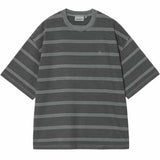 CARHARTT WIP S/S HANSON  STRIPE KALE GREEN GARMENT DYED T-SHIRT