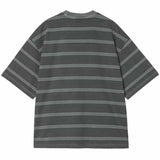 CARHARTT WIP S/S HANSON  STRIPE KALE GREEN GARMENT DYED T-SHIRT