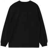 CARHARTT WIP T-SHIRT L/S VISTA BLACK (GARMENT DYED)