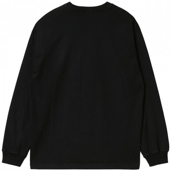 CARHARTT WIP T-SHIRT L/S VISTA BLACK (GARMENT DYED)