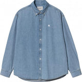 CARHARTT WIP L/S LUCAS SHIRT BLUE (BLEACHED)