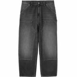 CARHARTT WIP OG DOUBLE KNEE BLACK PANT (GRIND WASHED)