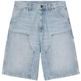 CARHARTT WIP OG DOUBLE KNEE  SHORT BLUE (HEAVY STONE BLEACHED)