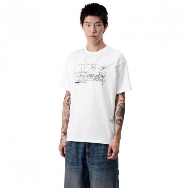 CARHARTT WIP S/S THEORY AND PRACTICE WHITE T-SHIRT