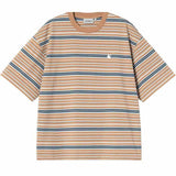 CARHARTT WIP S/S ZANE T-SHIRT STRIPE PEANUT