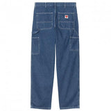 CARHARTT WIP SINGLE KNEE PANT BLUE (STONE WASHED) HEART PATCH
