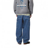 CARHARTT WIP SINGLE KNEE PANT BLUE (STONE WASHED) HEART PATCH