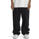 DC SHOES WORKER BAGGY DENIM PANT RAW BLACK