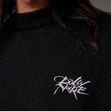 DOLLY NOIRE DLYNR LB STAMP SWEATER BLACK MAGLIONE