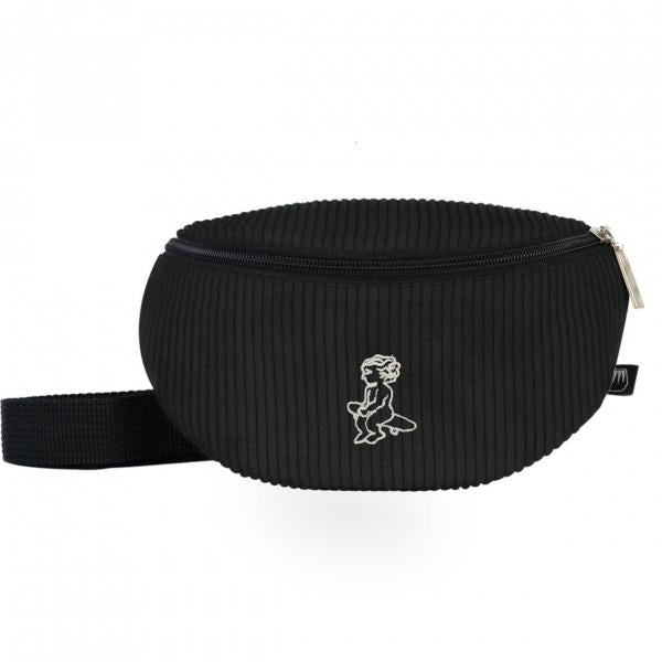 EMENTA FREI IKON CORDUROY WAIST BAG BLACK MARSUPIO