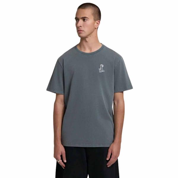 EMENTA IKON WASHED S/S GREY WASHED T-SHIRT