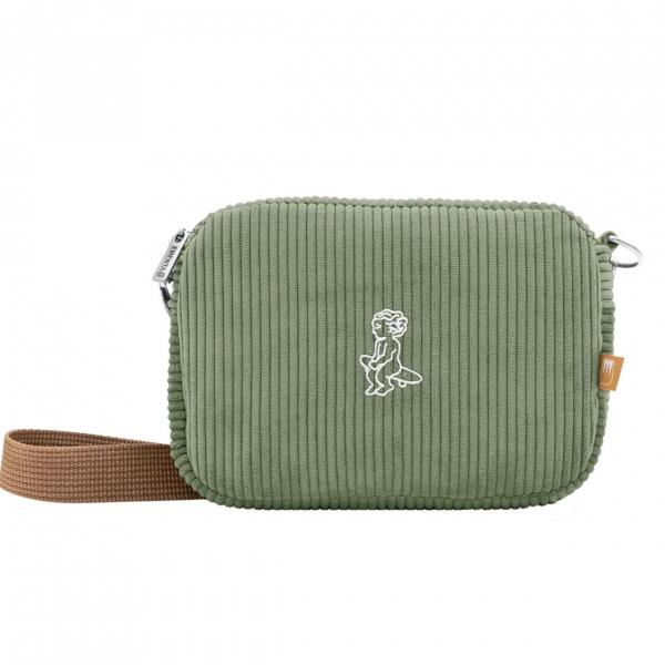 EMENTA FLUFFY IKON CORDUROY SHOULDER BAG MILITARY GREEN