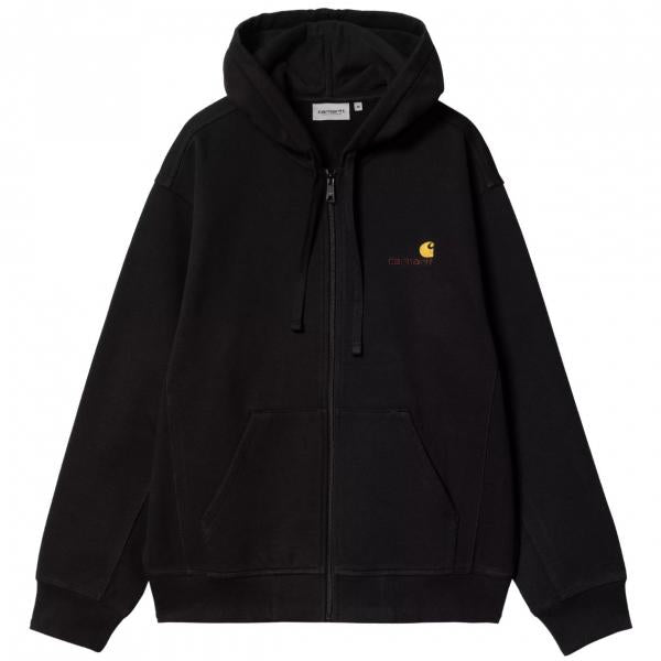CARHARTT WIP HOODED AMERICAN SCRIPT JACKET BLACK