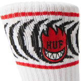 HUF X SPITFIRE SPIRAL SOCK WHITE CALZINI