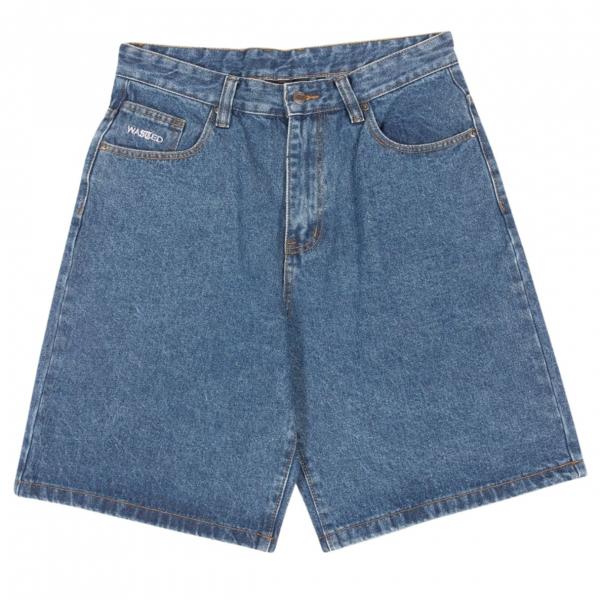 WASTED PARIS CASPER PREY SHORT WASHED BLUE