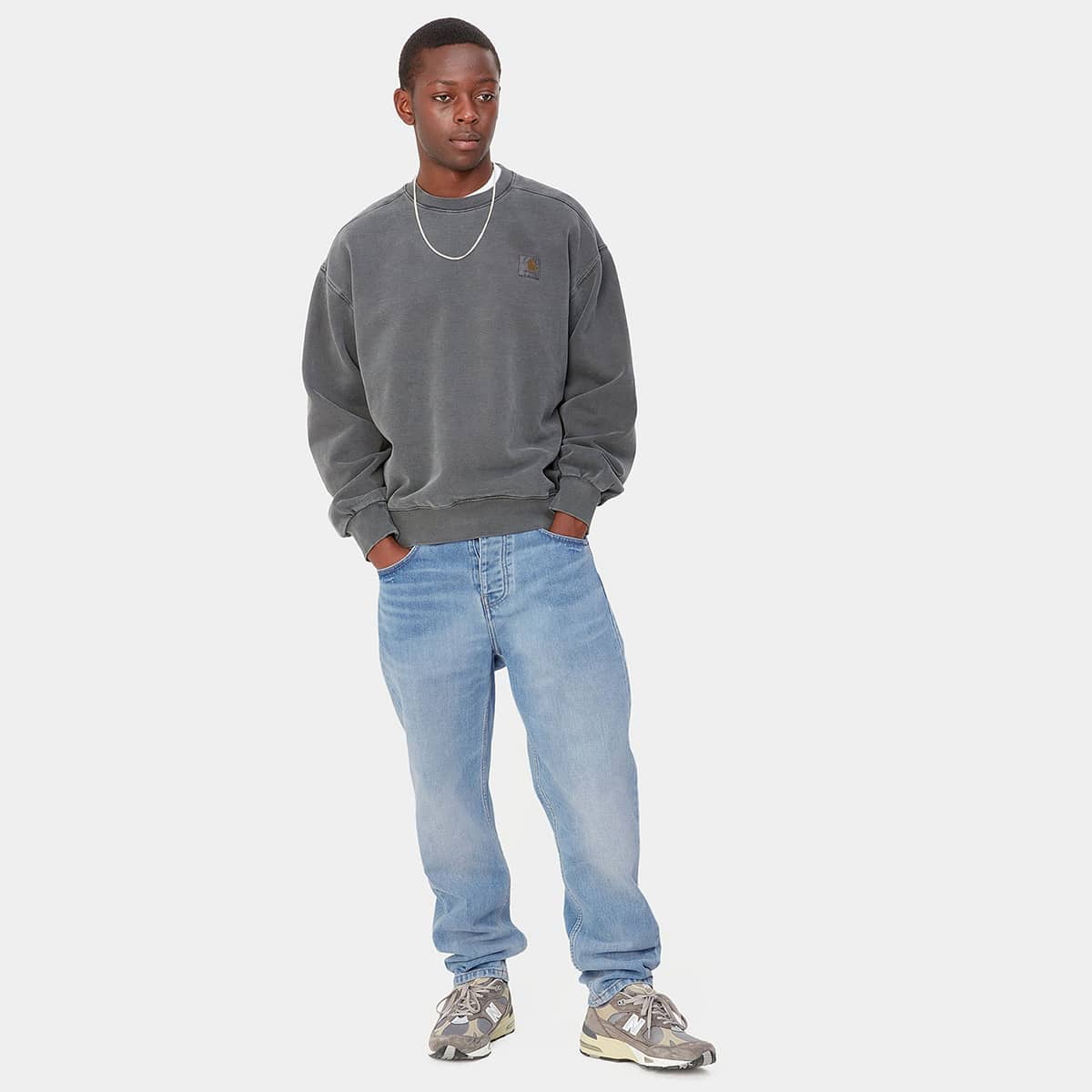 CARHARTT WIP NEWEL PANT BLUE (LIGHT USED WASH)