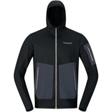 NORRONA FALKETIND WARM2 STRETCH HOOD CAVIAR BLACK FELPA TECNICA