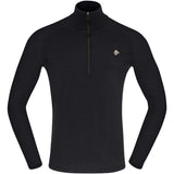 NORRONA FEMUND PURE ULL ZIP NECK CAVIAR BLACK TERMICA
