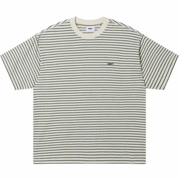 OBEY EDWIN CREAM MULTI T-SHIRT