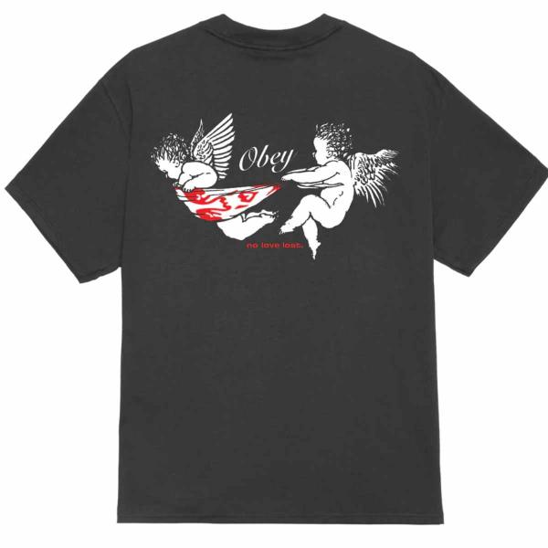 OBEY NO LOVE LOST BLACK T-SHIRT