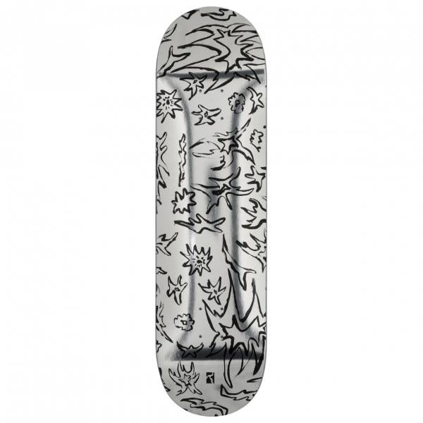POETIC COLLECTIVE - SILVER TRIBAL 8.25" TAVOLA SKATEBOARD