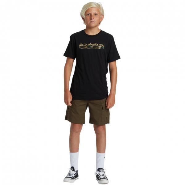 QUIKSILVER TAXER CARGO GRAPE LEAF SHORTS BAMBINO