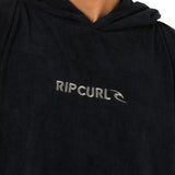 RIP CURL BRAND HOODED TOWEL BLACK/GREY PONCHO