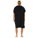 RIP CURL BRAND HOODED TOWEL BLACK/GREY PONCHO