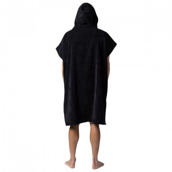 RIP CURL LOGO HOODED TOWEL BLACK PONCHO