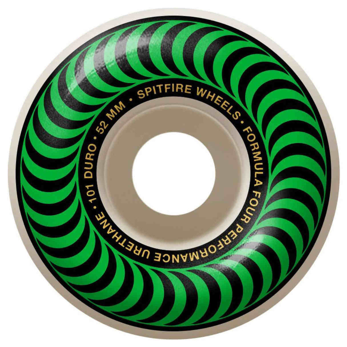 SPITFIRE WHEELS FORMULA FOUR CLASSIC 101DU GREEN RUOTE SKATEBOARD
