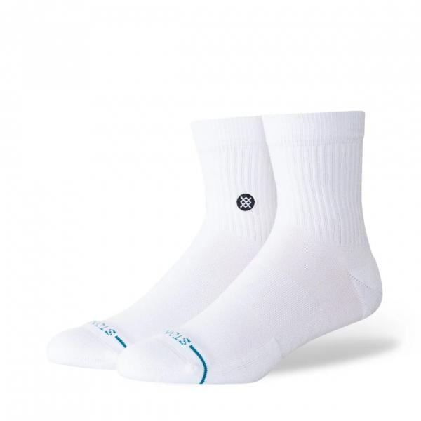 STANCE ICON QUARTER WHITE 3 PACK CALZINI