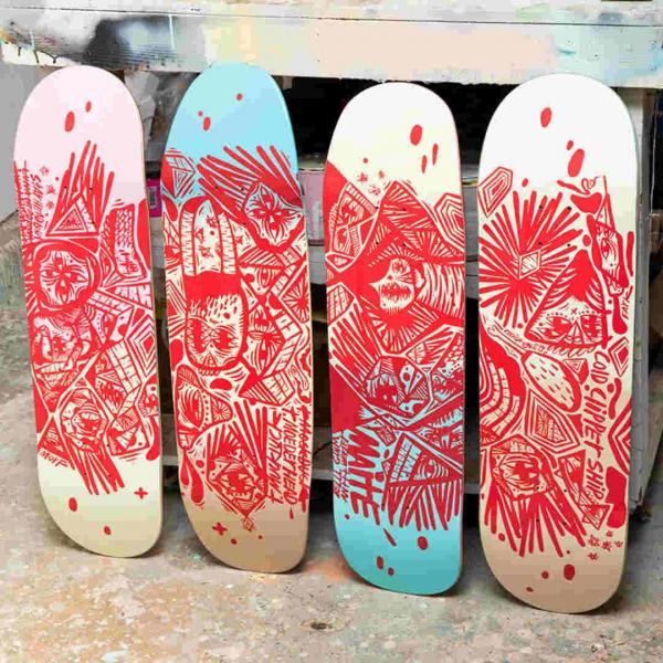UMA LANDSLEDS "RIGHT SAID RED" 8.25" TAVOLA SKATEBOARD