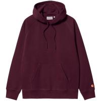 CARHARTT WIP HOODED CHASE SWEATSHIRT AMARONE/GOLD