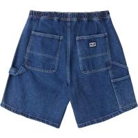 OBEY EASY CARPENTER SHORT STONE WASH INDIGO DENIM