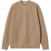 CARHARTT WIP CHASE SWEATER DUSTY H BROWN/GOLD MAGLIONE 