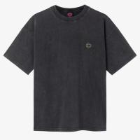 FUNKY T-SHIRT LOGO EMBROIDERY TEE WASHED BLACK