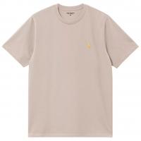 CARHARTT WIP S/S CHASE DUSKY BEIGE / GOLD T-SHIRT