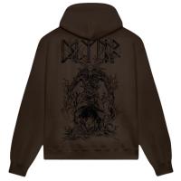 DOLLY NOIRE LESHEN HOODIE BROWN FELPA