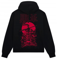 DOLLY NOIRE MIYAMOTO MUSASHI OUTLINE HOODIE BLACK FELPA