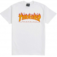 THRASHER FLAME WHITE T-SHIRT