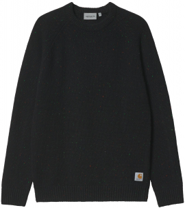 CARHARTT WIP ANGLISTIC SWEATER SPECKLED BLACK