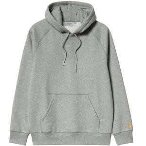 CARHARTT WIP HOODED CHASE SWEATSHIRT GREY HEATHER/GOLD