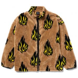 HUF FLAMIN ZIP SHERPA OATMEAL FELPA