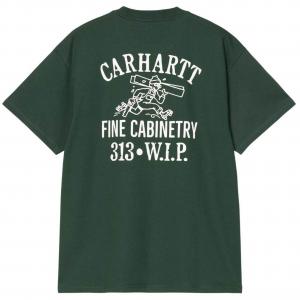 CARHARTT WIP S/S CABINETRY CONIFER/WHITE T-SHIRT